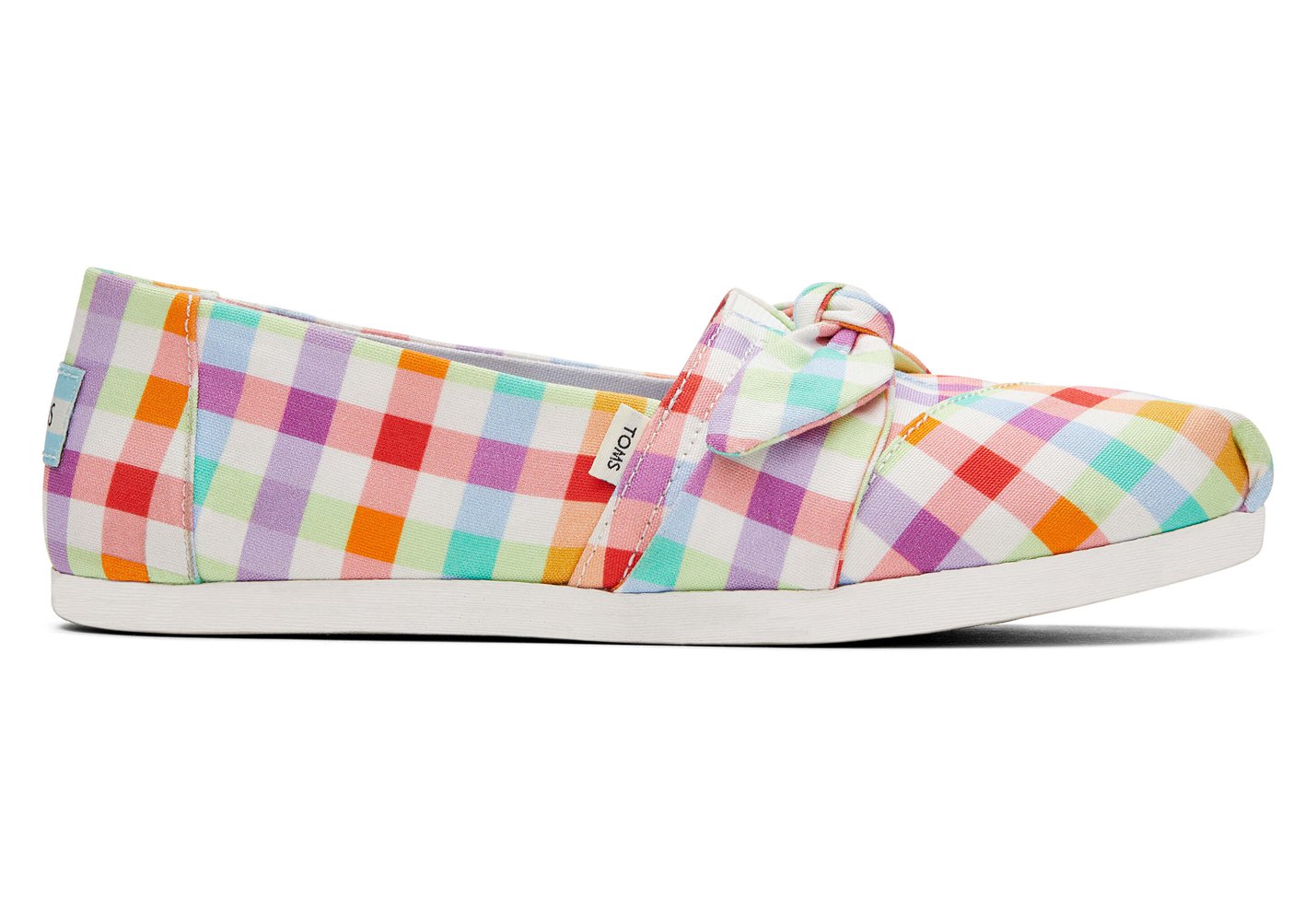 Toms Alpargata Plaid Bow Espadrille Multicolor - Womens - 29601-ZJXU